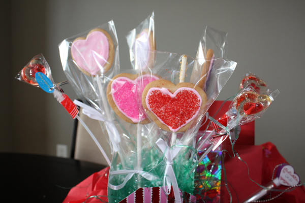 Heart Shaped Cookie Pop bouquet.