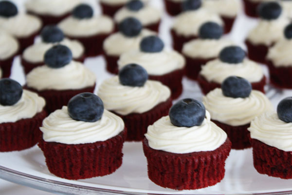 July 4th All American Dessert Buffet- Red Velvet Cupcakes