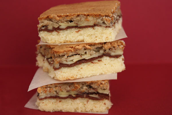 nutella shortbread bar