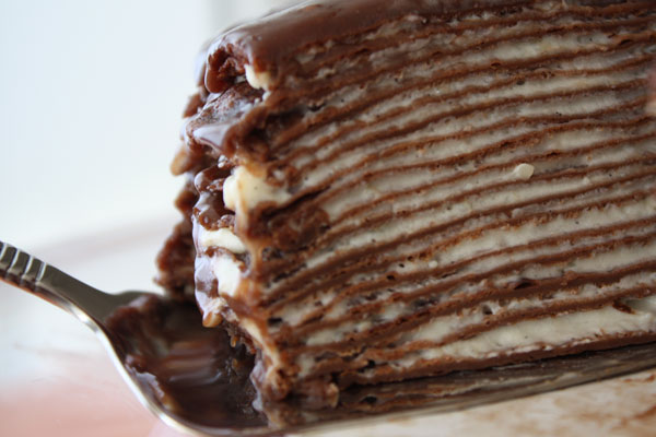 Chocolate Hazelnut Crepe Cake Dessarts