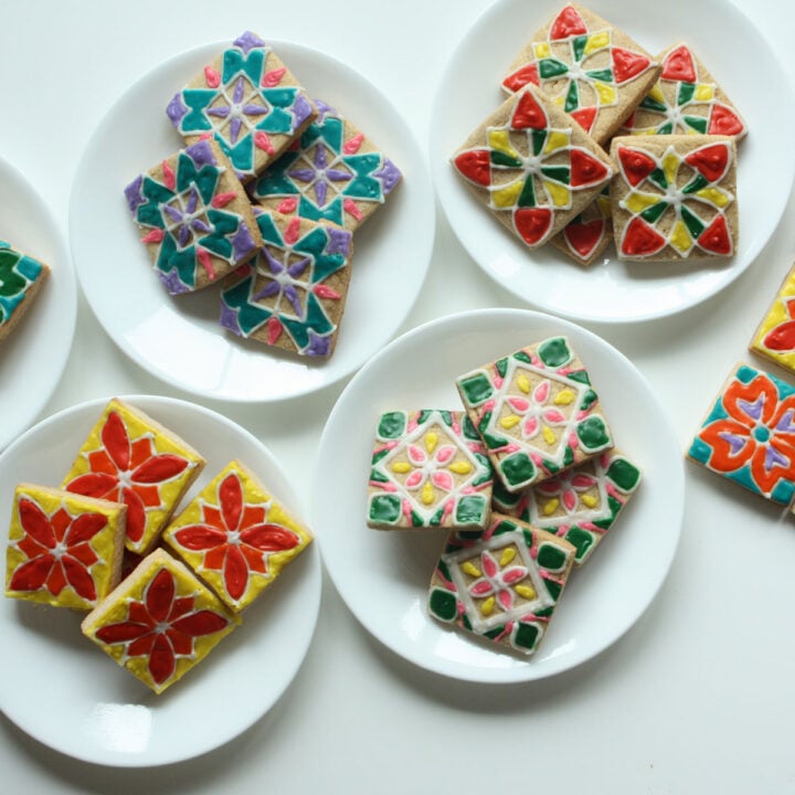 Rangoli Cookies (Eggless Diwali Sugar Cookies)