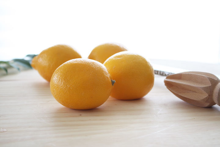 Meyer Lemons on cutting board