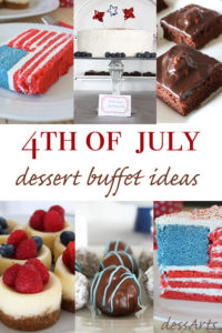 Celebrate the States this fourth of July with a states themed dessert buffet. Read on for the best 4th of July dessert ideas plus a surprise flag cake for Uncle Sam's Birthday.