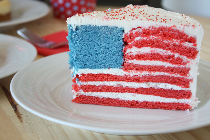 Celebrate the States this fourth of July with a states themed dessert buffet. Read on for the best 4th of July dessert ideas plus a surprise flag cake for Uncle Sam's Birthday.