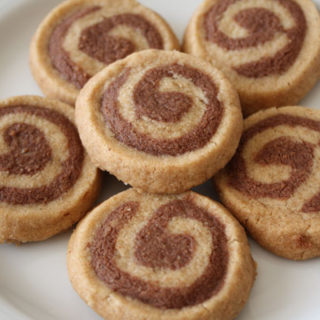 Plate of plans and chocolate pinwheel nankhatai