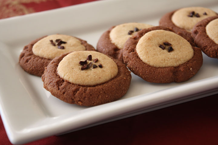 Plate of mixed dough chocolate nankhatai