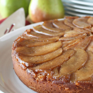 Spiced Upside Down Pear Cake