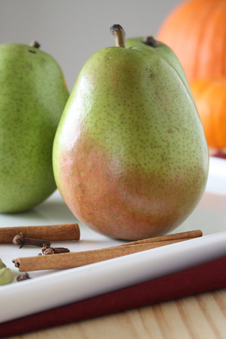 Pears on a plate