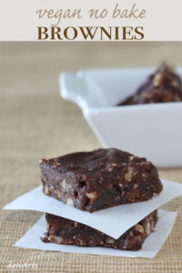 No bake vegan brownies are made with just 5 ingredients and is quick and easy to make. They are surprisingly delicious and better for you too. 