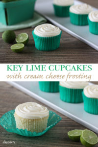 Key lime cupcakes with cream cheese frosting are light and refreshing and perfect for the summer. Step away from vanilla and chocolate and give these a go!