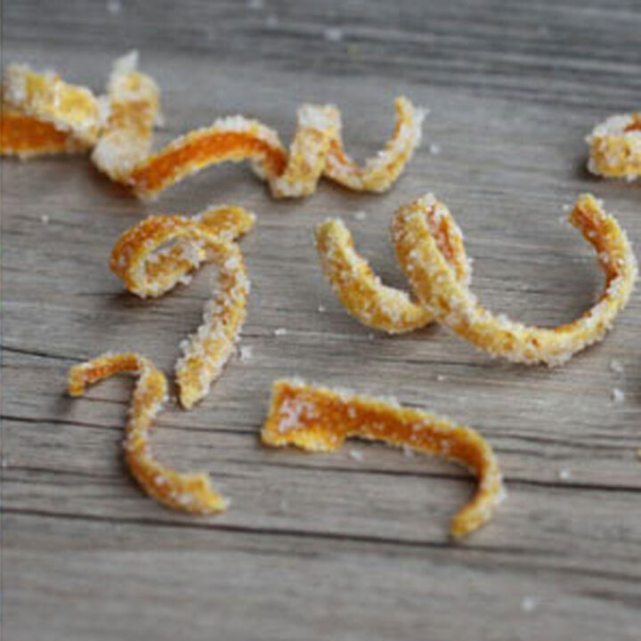 Quick Candied Orange Peel Garnish