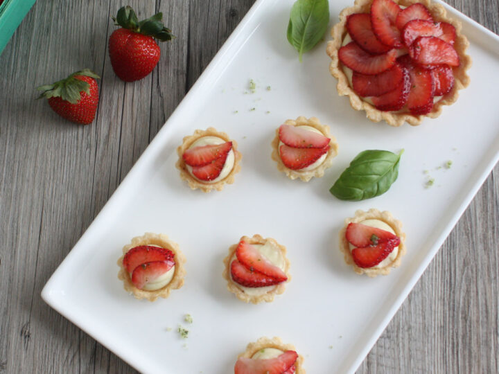 Image for Mini Strawberry Tarts with Basil Cream