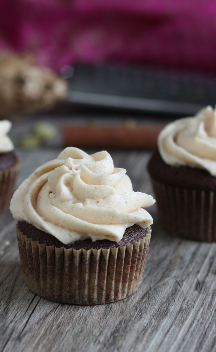 Chocolate Chai Spice Cupcake