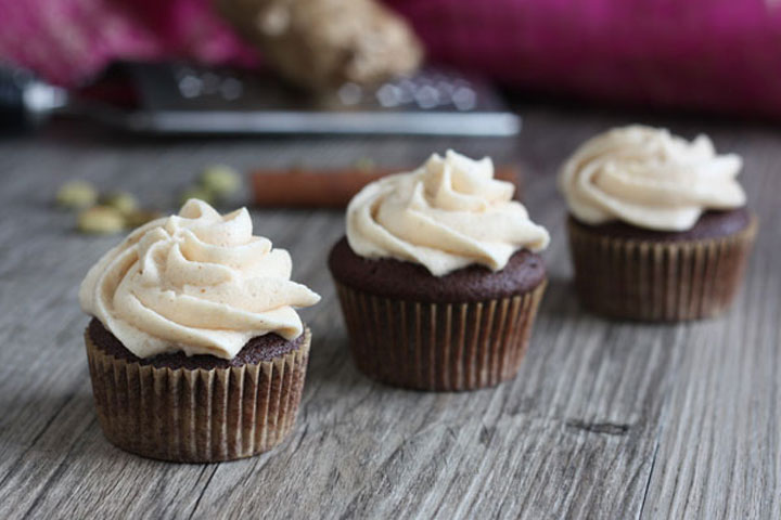 Chocolate Chai Spice Mini Cupcake