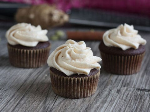 Chocolate Chai Spice Cupcake