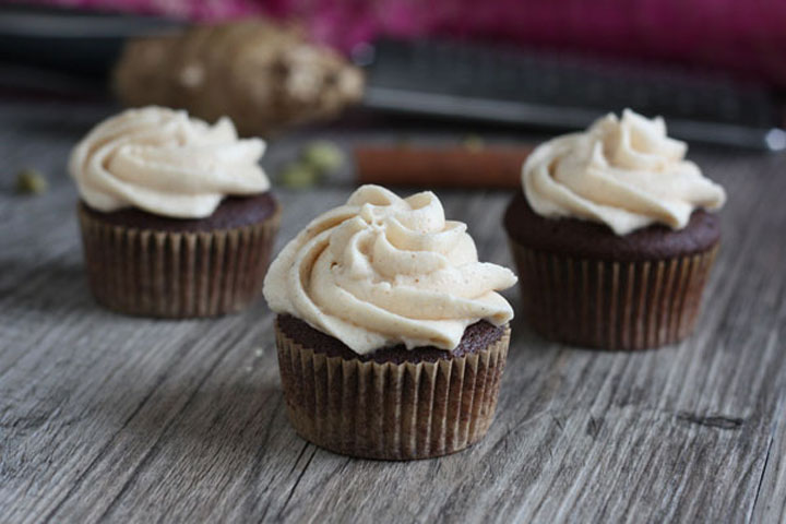 Chocolate Chai Spice Cupcake