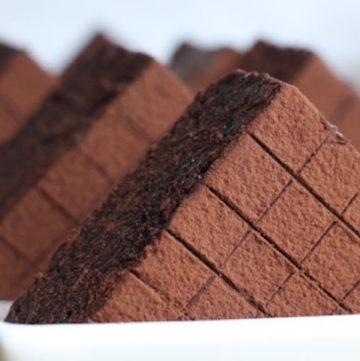 perfectly cut brownies