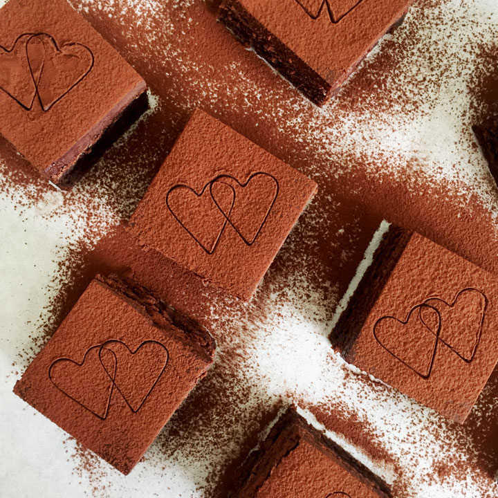 Red Wine Chocolate Brownies for Valentines Day