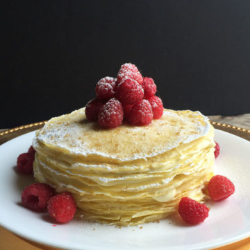 Meyer lemon crepe cake