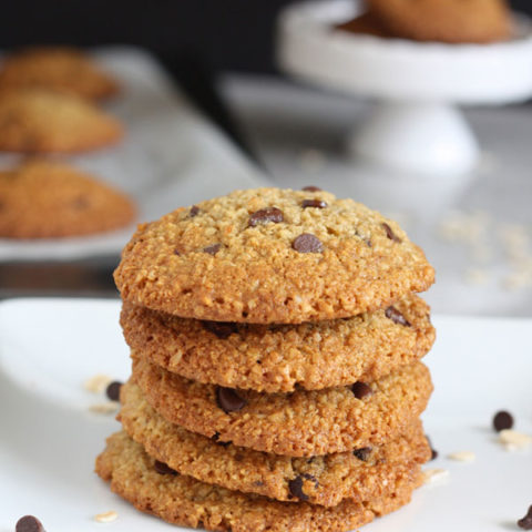 Oat Flour Chocolate Chip Cookies