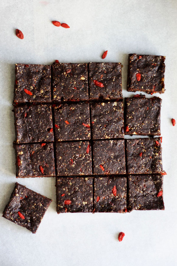 No Bake Healthy Brownie-loaded with superfoods and contain no refined sugar, butter or eggs!