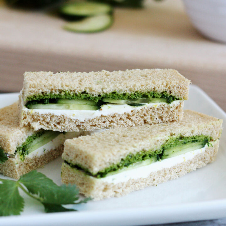Cucumber Mint Chutney Sandwiches