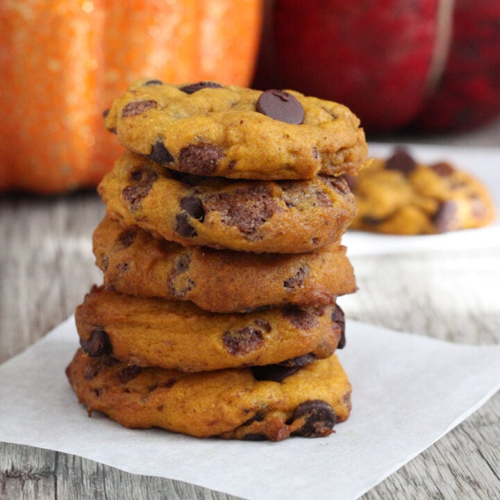 Soft Baked Pumpkin Chocolate Chip Cookies