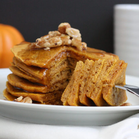These whole grain pumpkin spice pancakes are packed with flavor and easy to make. Give your everyday pancakes the perfect twist for the fall season.