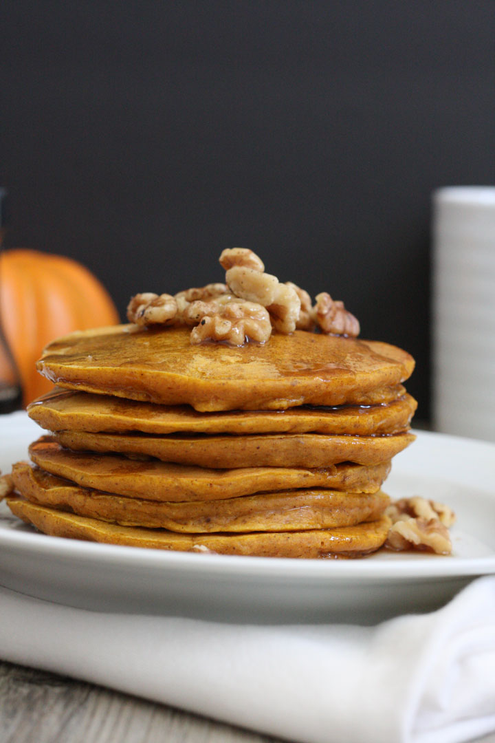 These whole grain pumpkin pancakes are packed with flavor and easy to make. Give your everyday pancakes the perfect twist for the fall season.