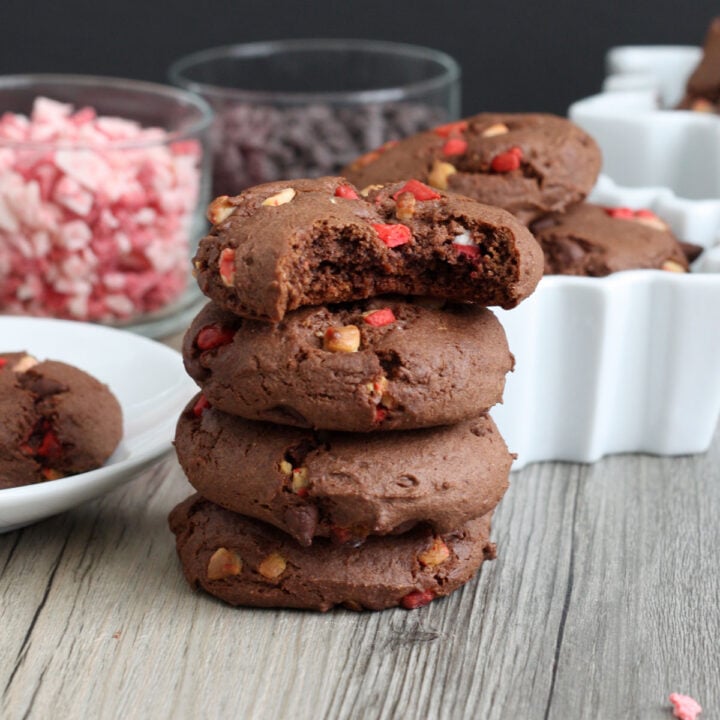 Chocolate Peppermint Cake Mix Cookies