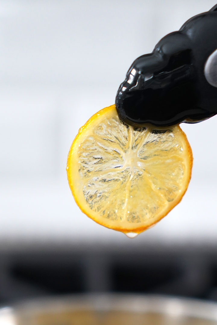 Candied Meyer lemon slice