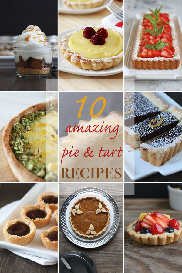 Collage of pies and tarts