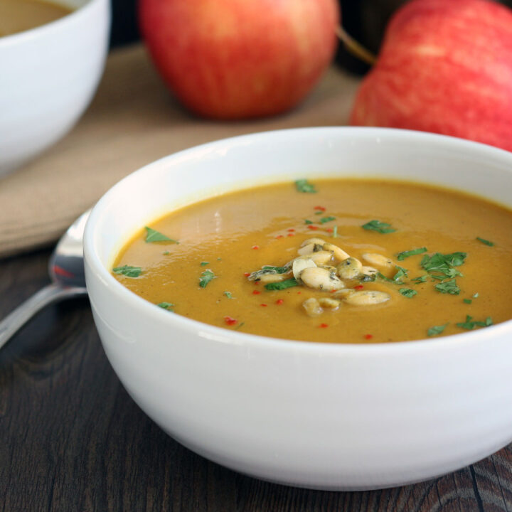 Curried Butternut Squash and Apple Soup