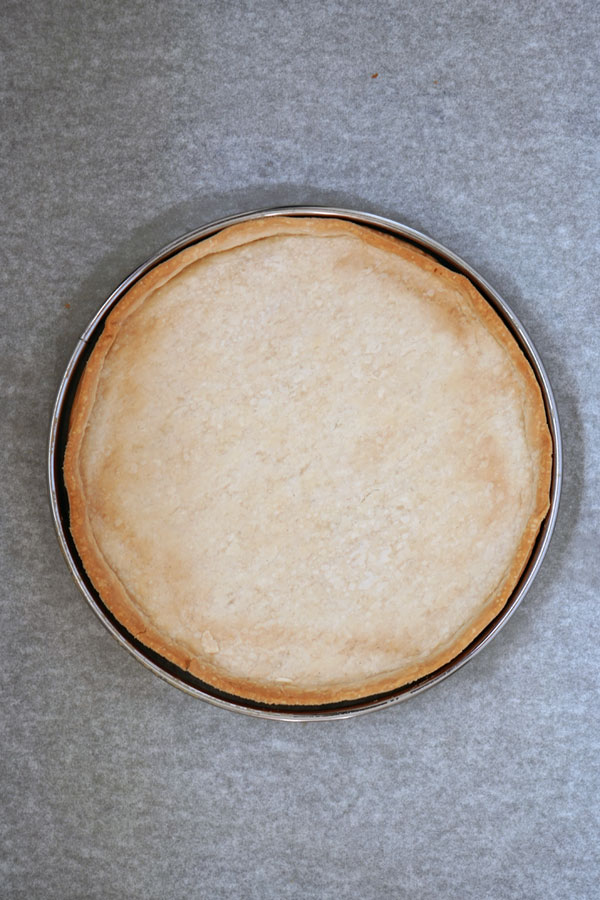 Finished blind baked tart shell.