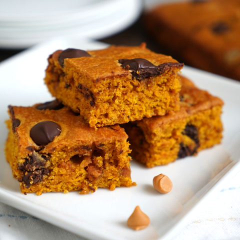 Butterscotch Pumpkin Cake Bars