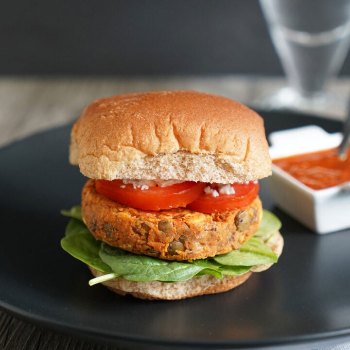 Lentil Burger Recipe (Vegetarian)