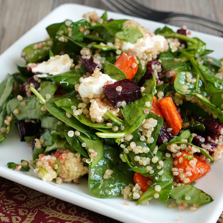 Roasted Beet and Carrot Quinoa Salad