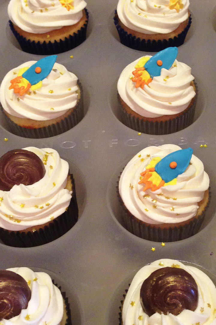 Space themed cupcakes