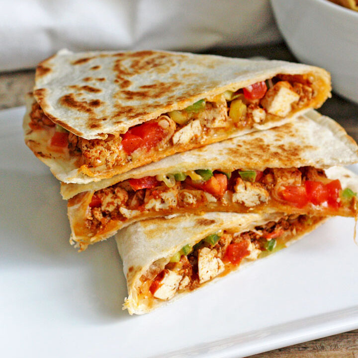 Spicy Tofu Quesadillas