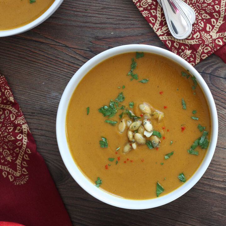 Curried Butternut Squash and Apple Soup