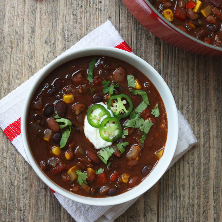 3 Bean Vegetarian Chili