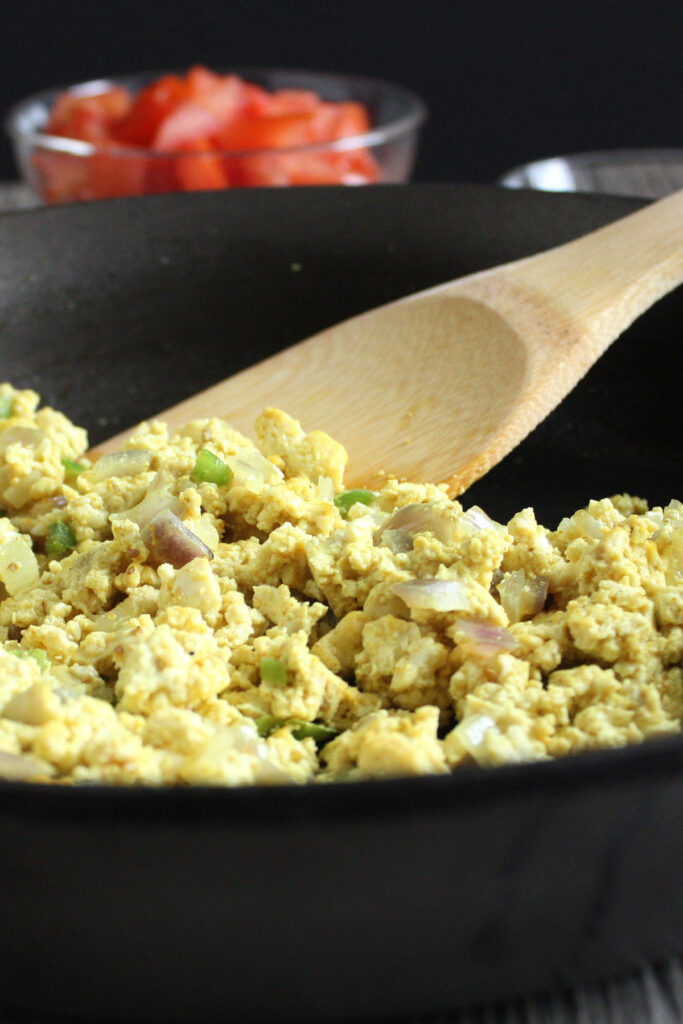 Tofu Scramble in pan.