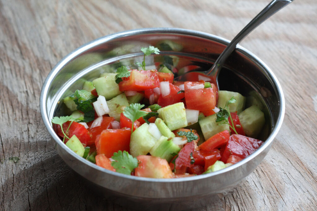 Mixed salad in a bowl.