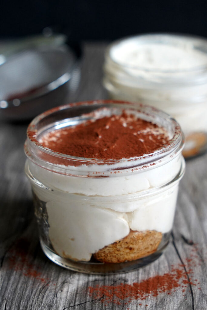 Open tiramisu jar.