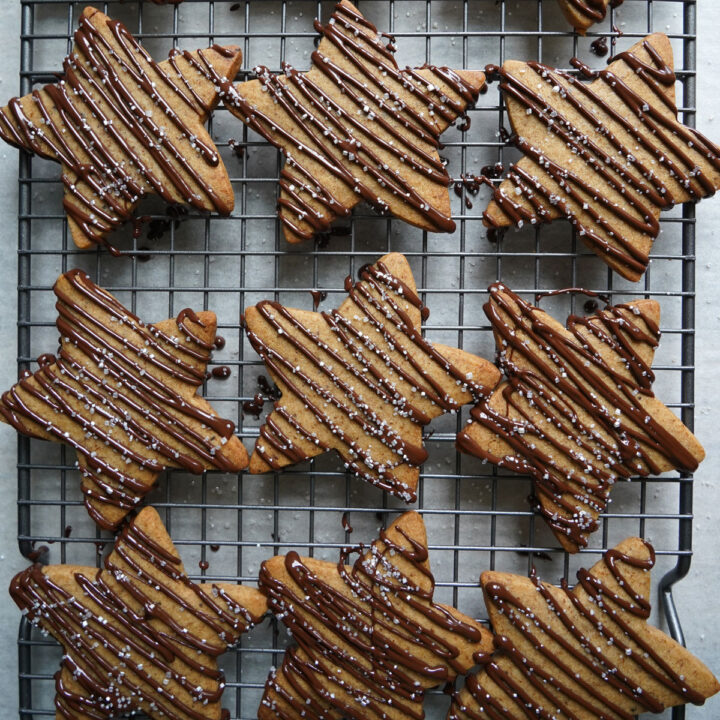 Espresso Sugar Cookies with Chocolate Drizzle