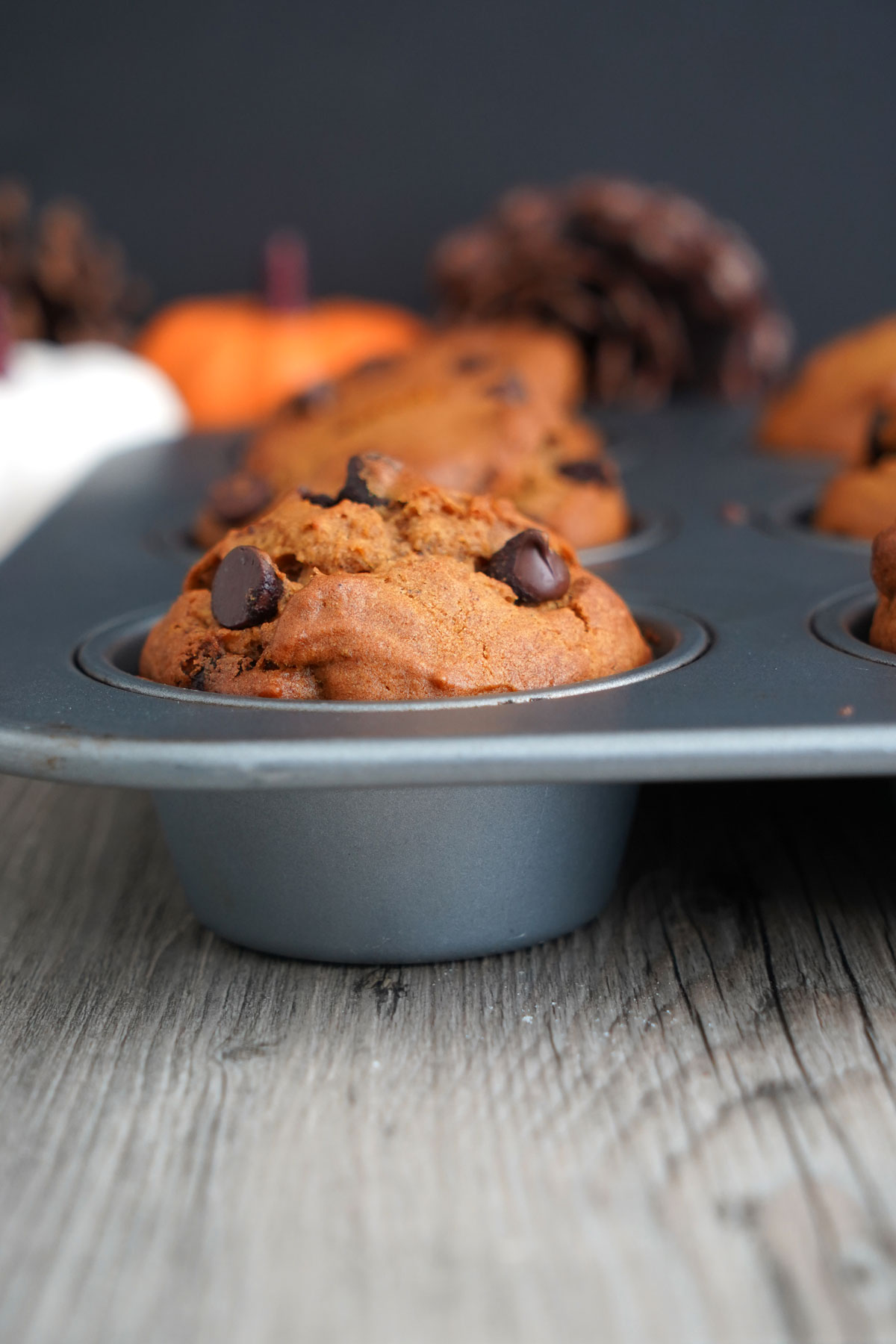 Muffin cooling in the pan.