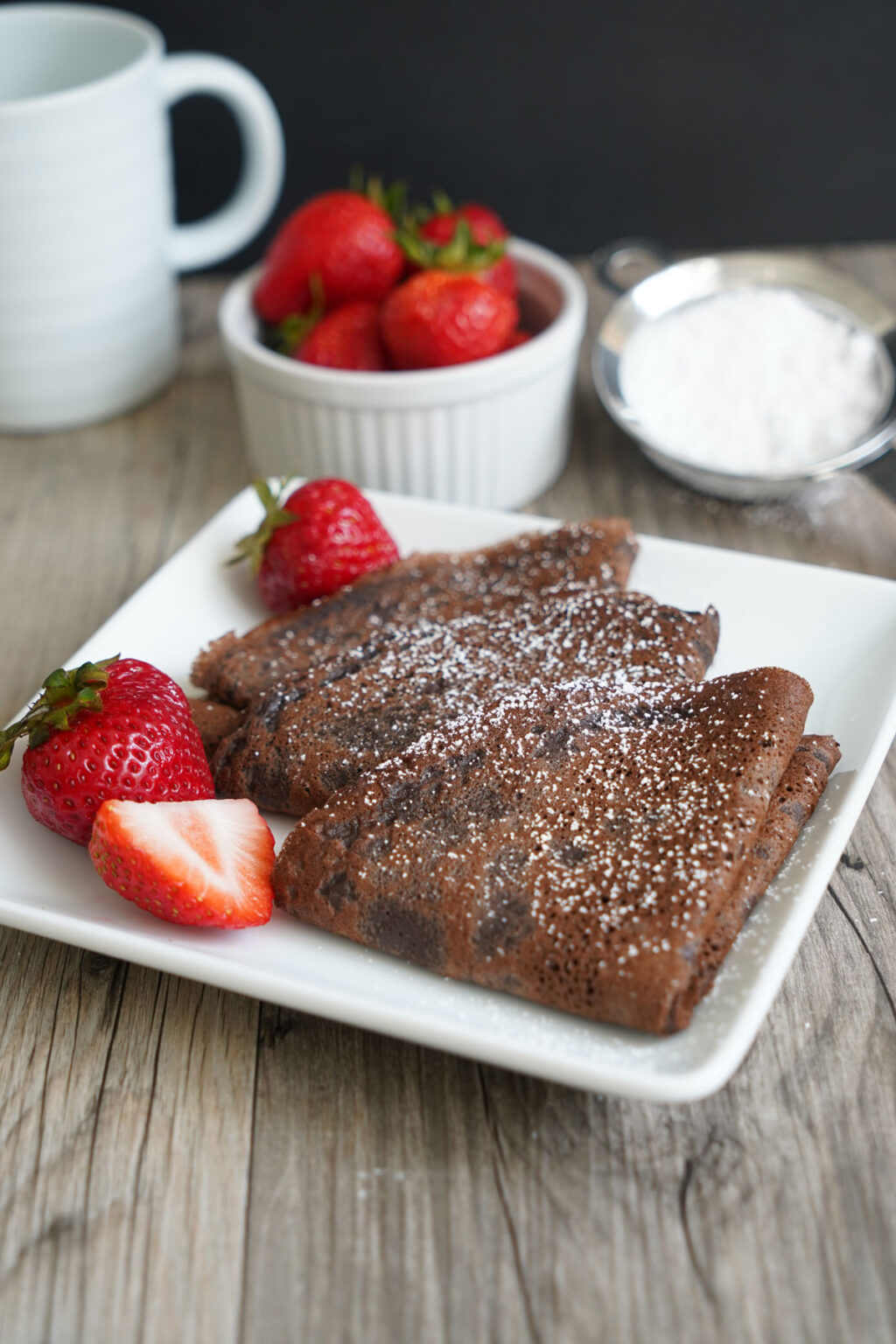 Chocolate Crepes for Breakfast or Dessert (Blender Recipe) | DessArts
