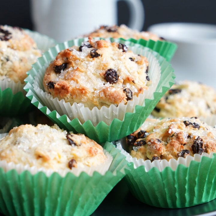 Irish Soda Bread Muffins with Orange Zest & Currants