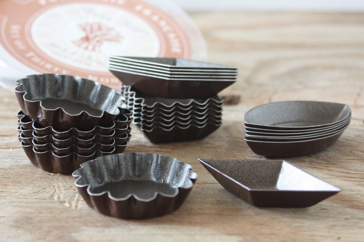 Molds used to shape burfi.