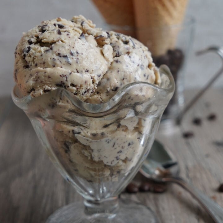 Espresso Ice Cream with Dark Chocolate Chips